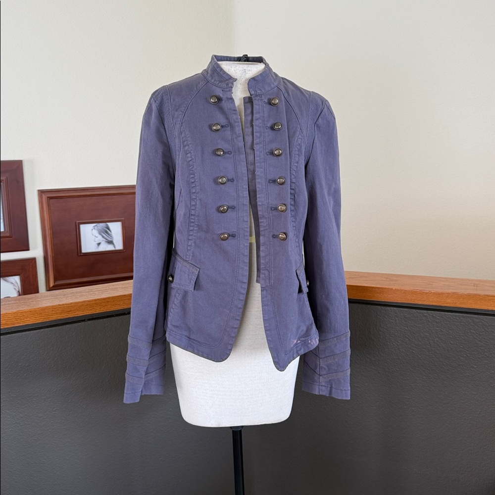 INC International Concepts Slate Military-Style Button Jacket